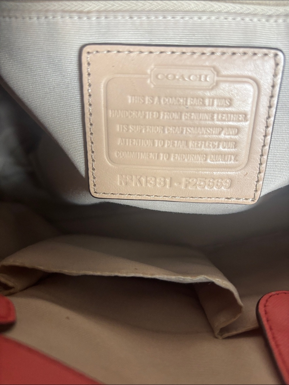 🌸 COACH Peyton Leather Jordan Double Zip Carryall in Coral (#F25669) 🌸 - Picture 4 of 7